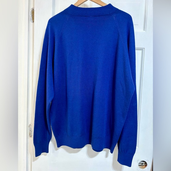 Glenbrae XXL Luxe Blend Merino Wool 1/4 Zip Sweater Royal St George's - Picture 4 of 7